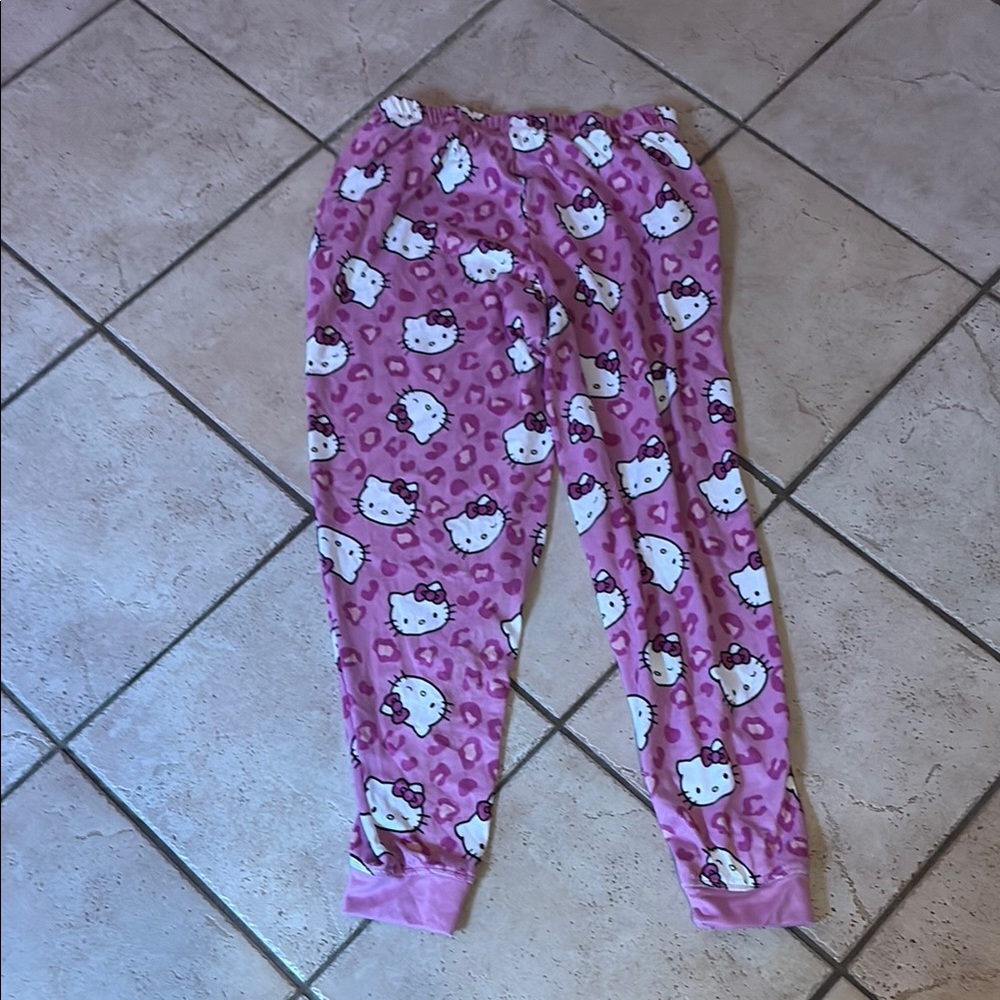 Hello Kitty Purple Pajama Bottoms with Playful Print (Woman’s not kids)